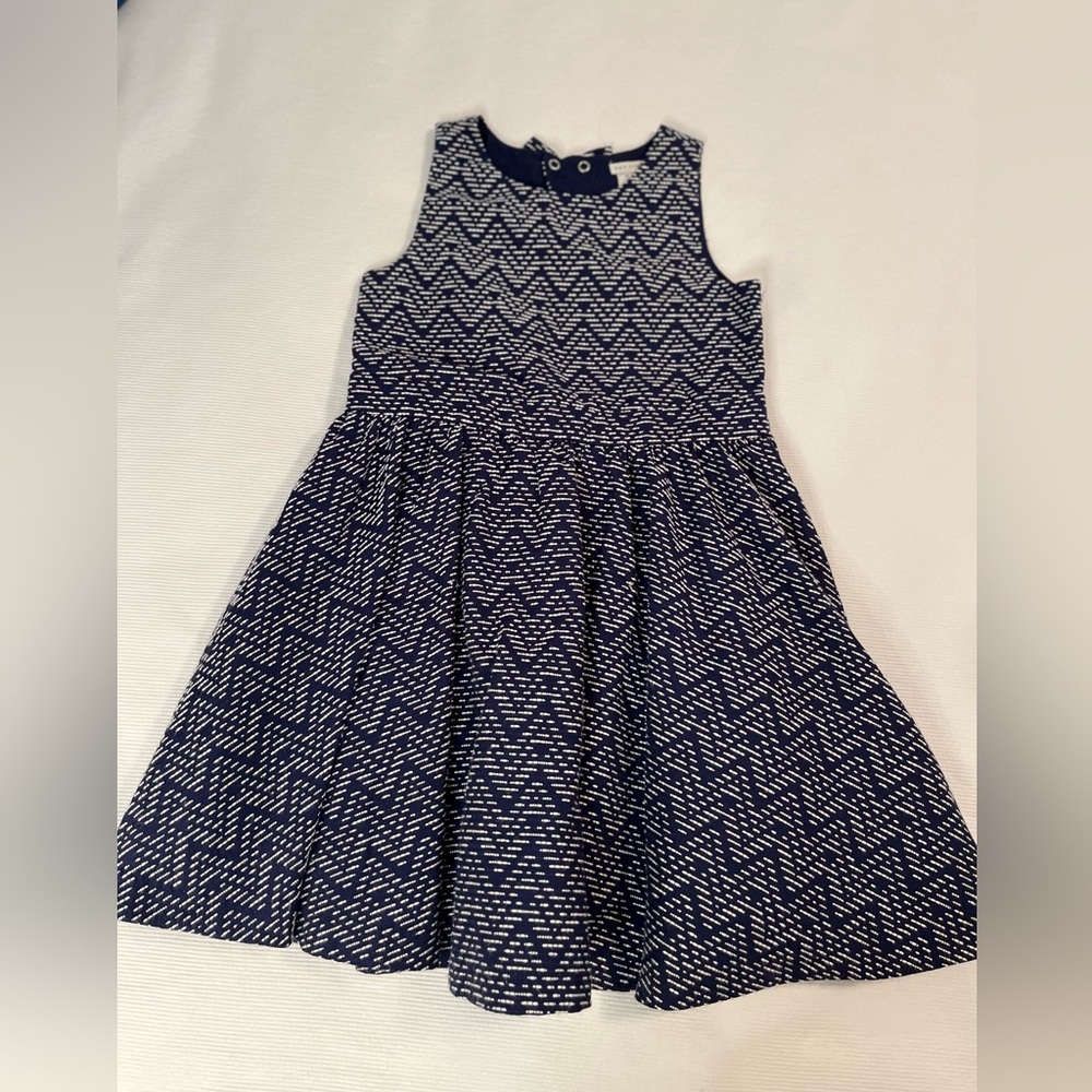 Max Studio 🧵navy white textured dress size 6x